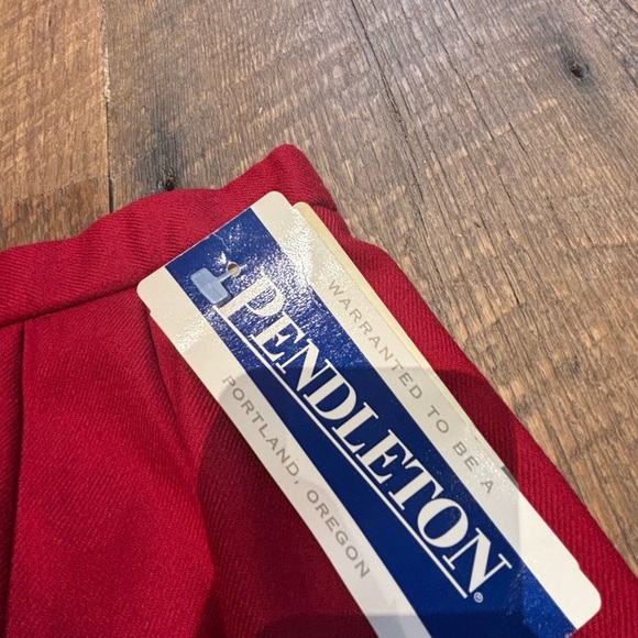 Pendleton Red Midi A-line Skirt with Pleats for Casual Work - Picture 6 of 7
